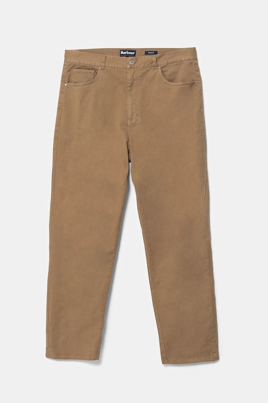 

Брюки Regular Fit из эластичного твила с эффектом стирки Barbour, зеленый