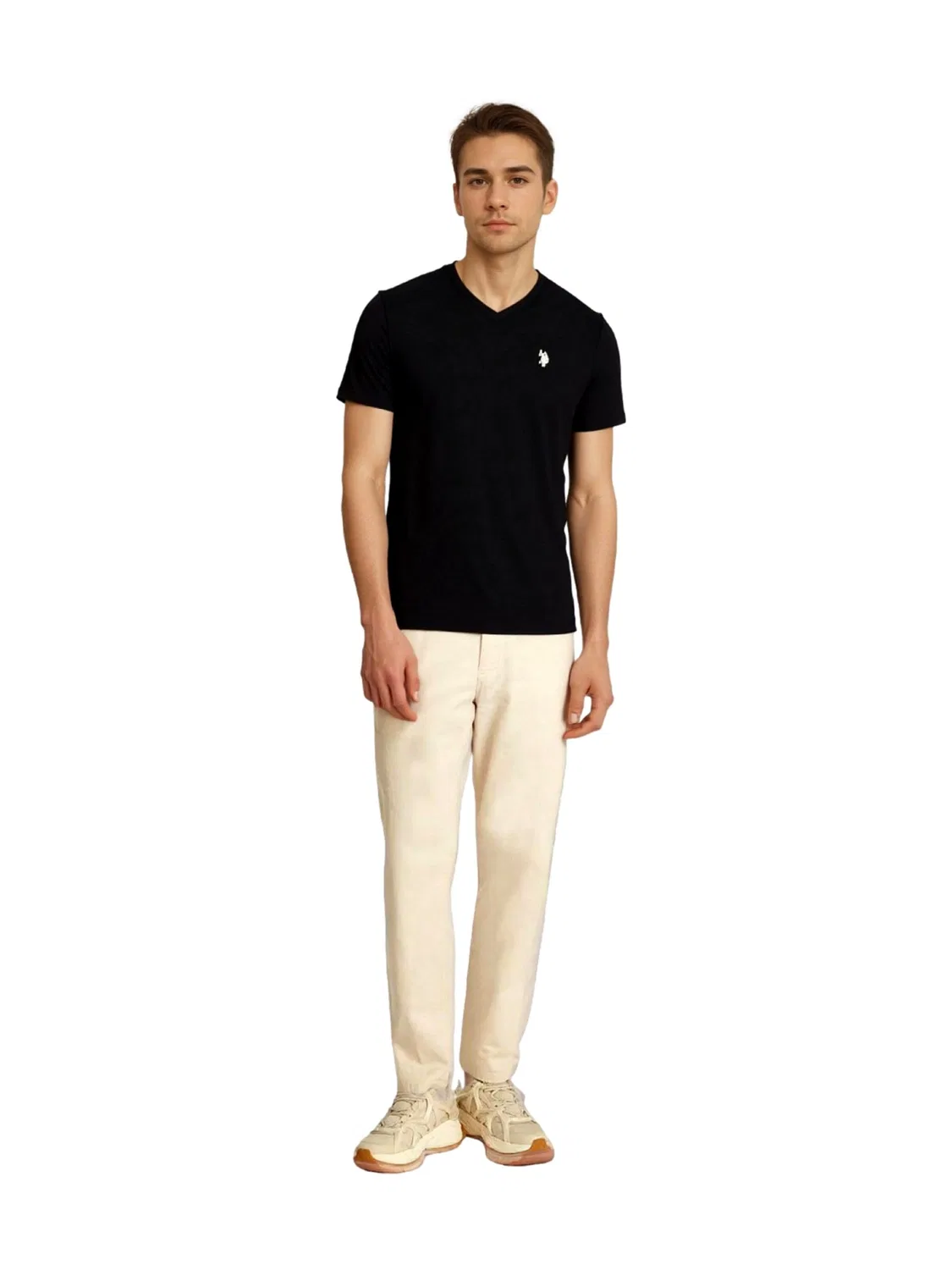 Футболка U.S. POLO ASSN., черно-белая — фото 4