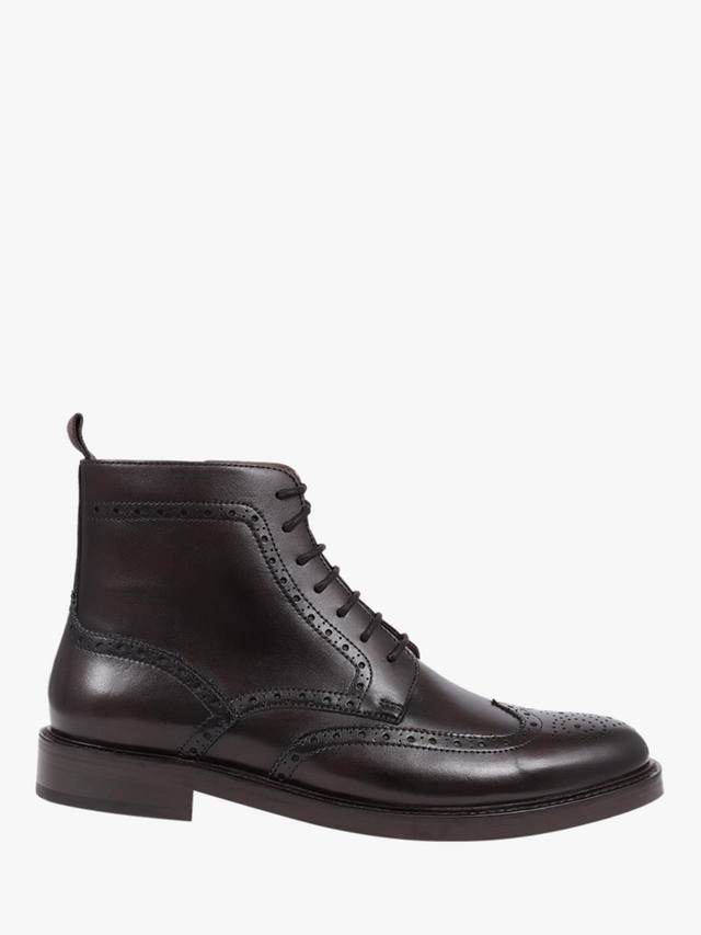 

Кожаные ботинки с перфорацией типа броги флетчера Jones Bootmaker, темно-коричневый