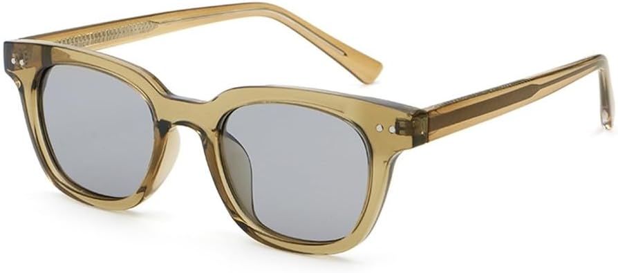 

маленькие квадратные солнцезащитные очки в стиле ретро для женщин, зеленые и коричневые поляризованные солнцезащитные очки для мужчин, ацетатные очки унисекс для вождения WNCKSQ, Green With Grey