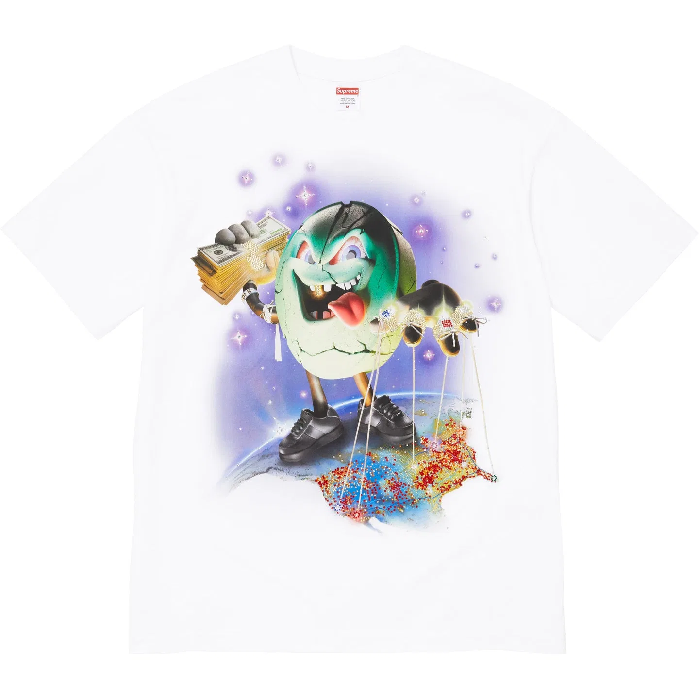 Футболка Supreme x SALEM SS26 WEEK12 с принтом, белая