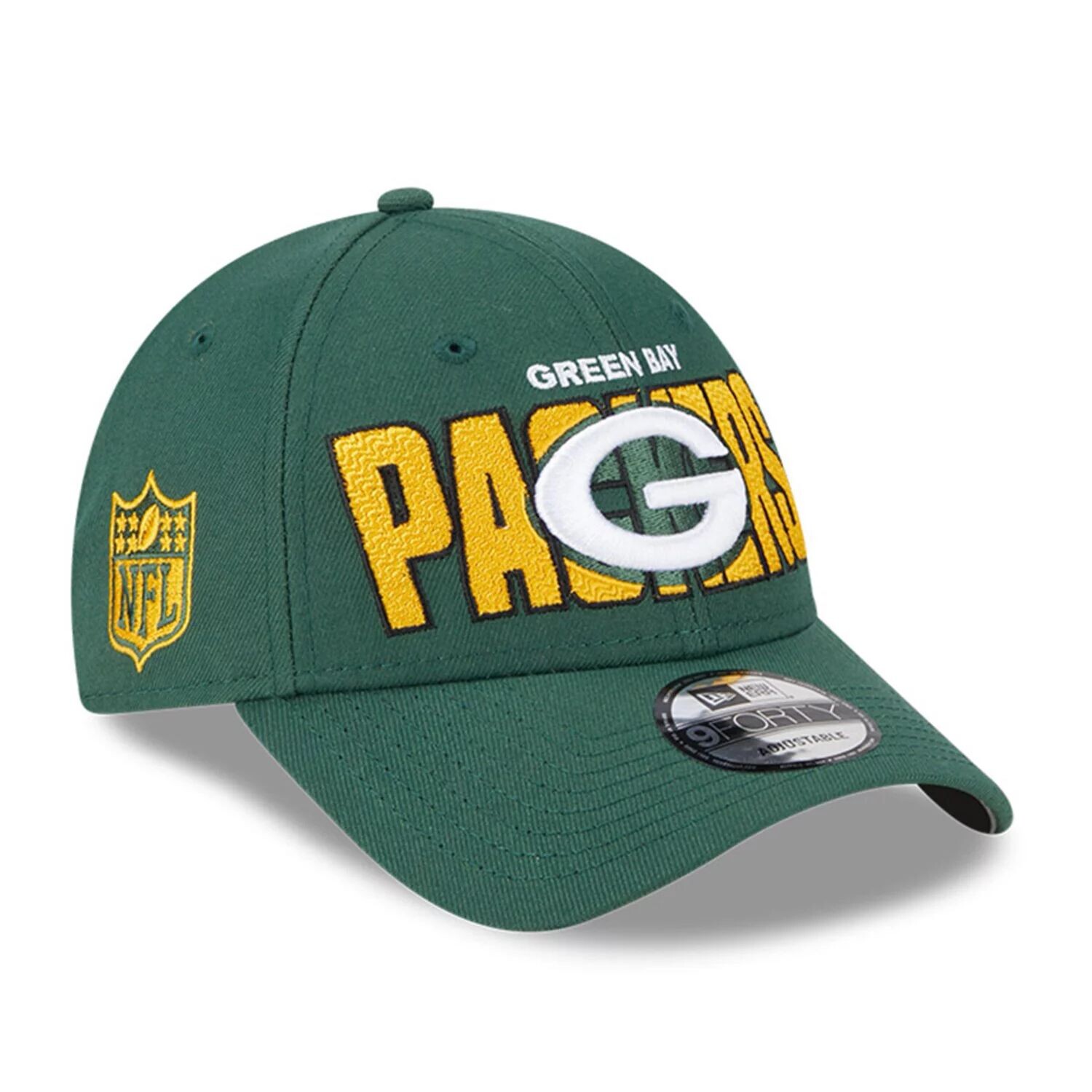 

Мужская регулируемая кепка New Era Green Green Bay Packers 2023 NFL Draft 9FORTY
