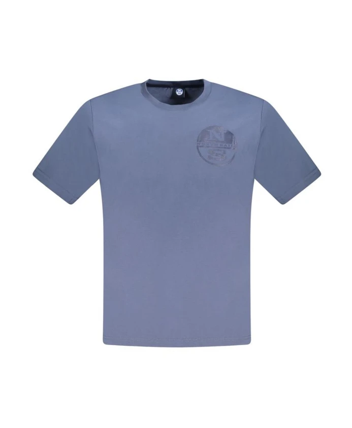 

Синяя хлопковая футболка с круглым вырезом North Sails, синий