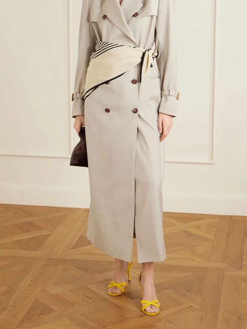 Кожаные босоножки Manolo Blahnik Callasli 90 с ремешком сзади, желтый — фото 4