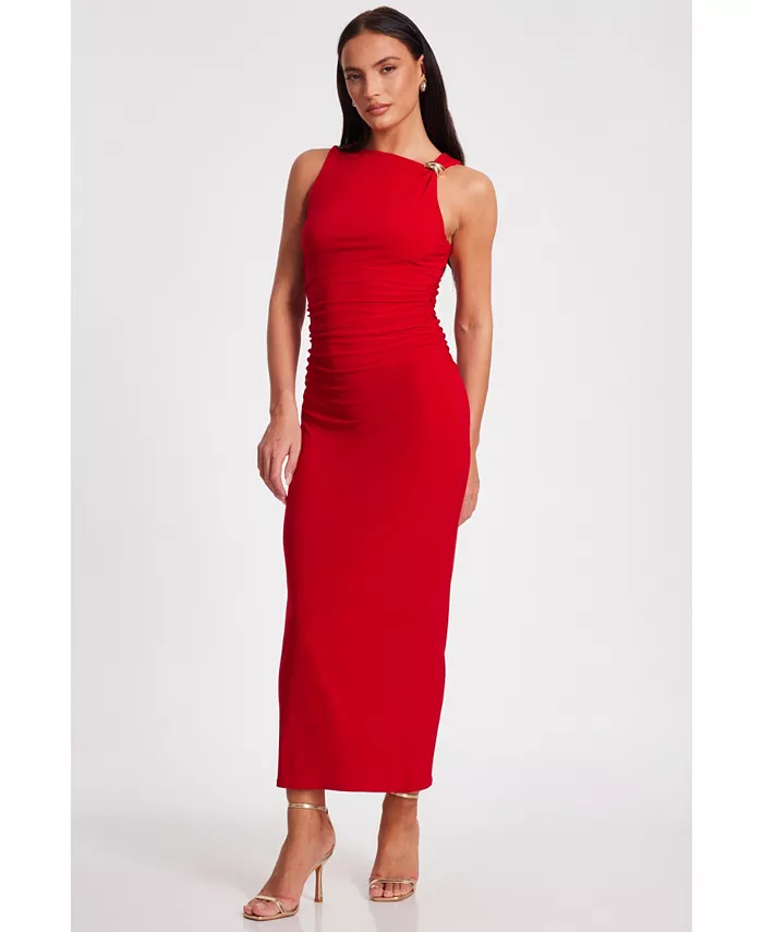 

Женское макси-платье ITY с присборенной талией QUIZ, красный