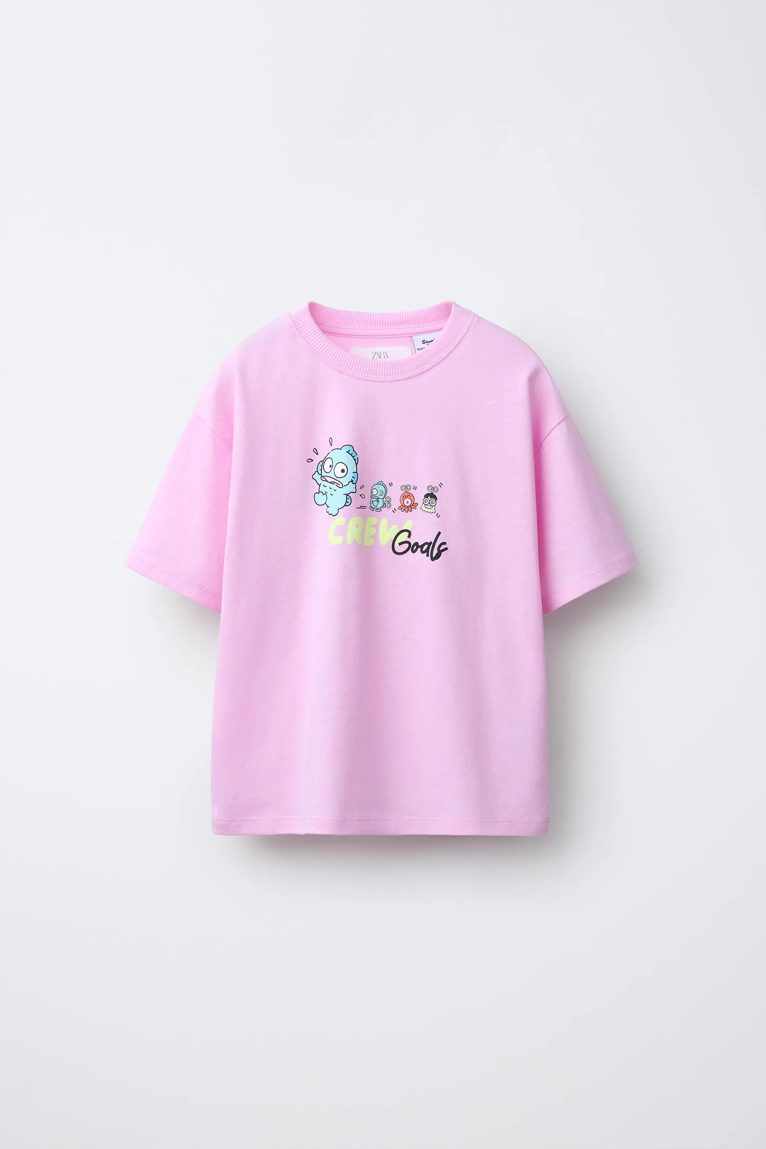 Футболка hangyodon and friends sanrio Zara, розовый