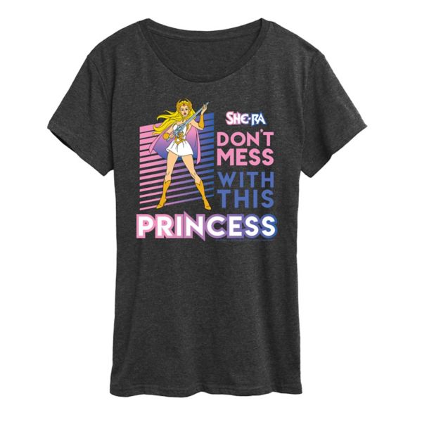 

Женская футболка с принтом принцессы She-Ra Don't Messi Licensed Character, серый