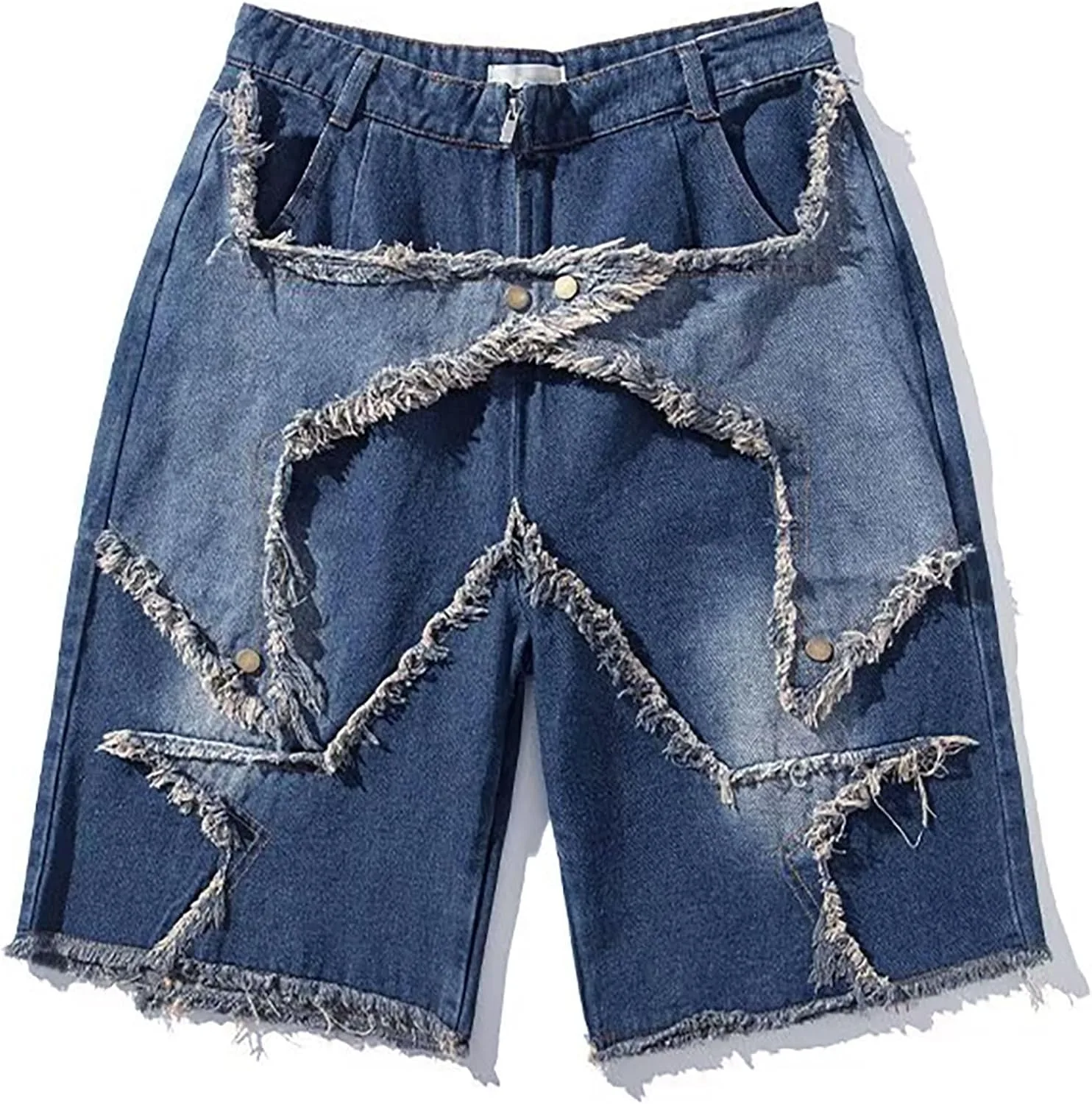 

Женские джинсовые шорты Y2K в стиле loose straight с эластичным поясом Sunidol