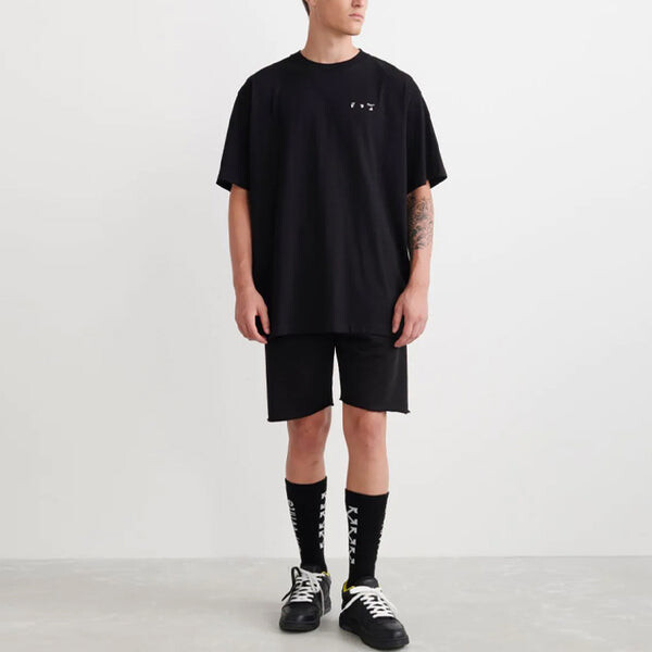 Футболка men's ss22 back caravaggio short sleeve loose fit black t-shirt Off-White, черный — фото 2