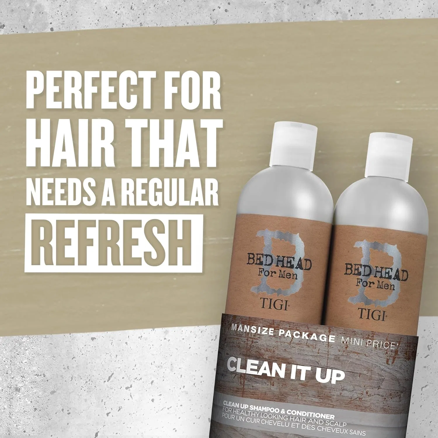 Набор шампунь и кондиционер «Clean Up» 2х750 мл от TIGI Bed Head for Men Tigi — фото 3