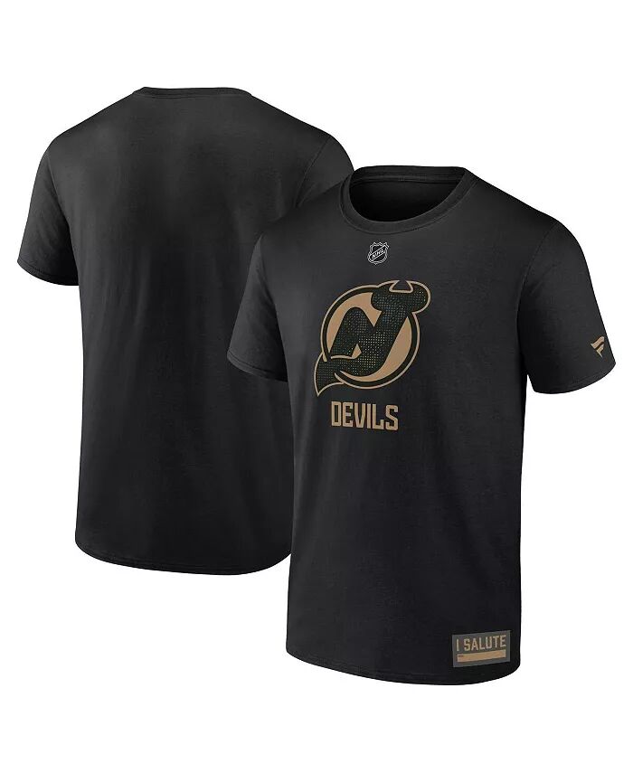 

Мужская черная футболка New Jersey Devils 2024 Military Appreciation Fanatics