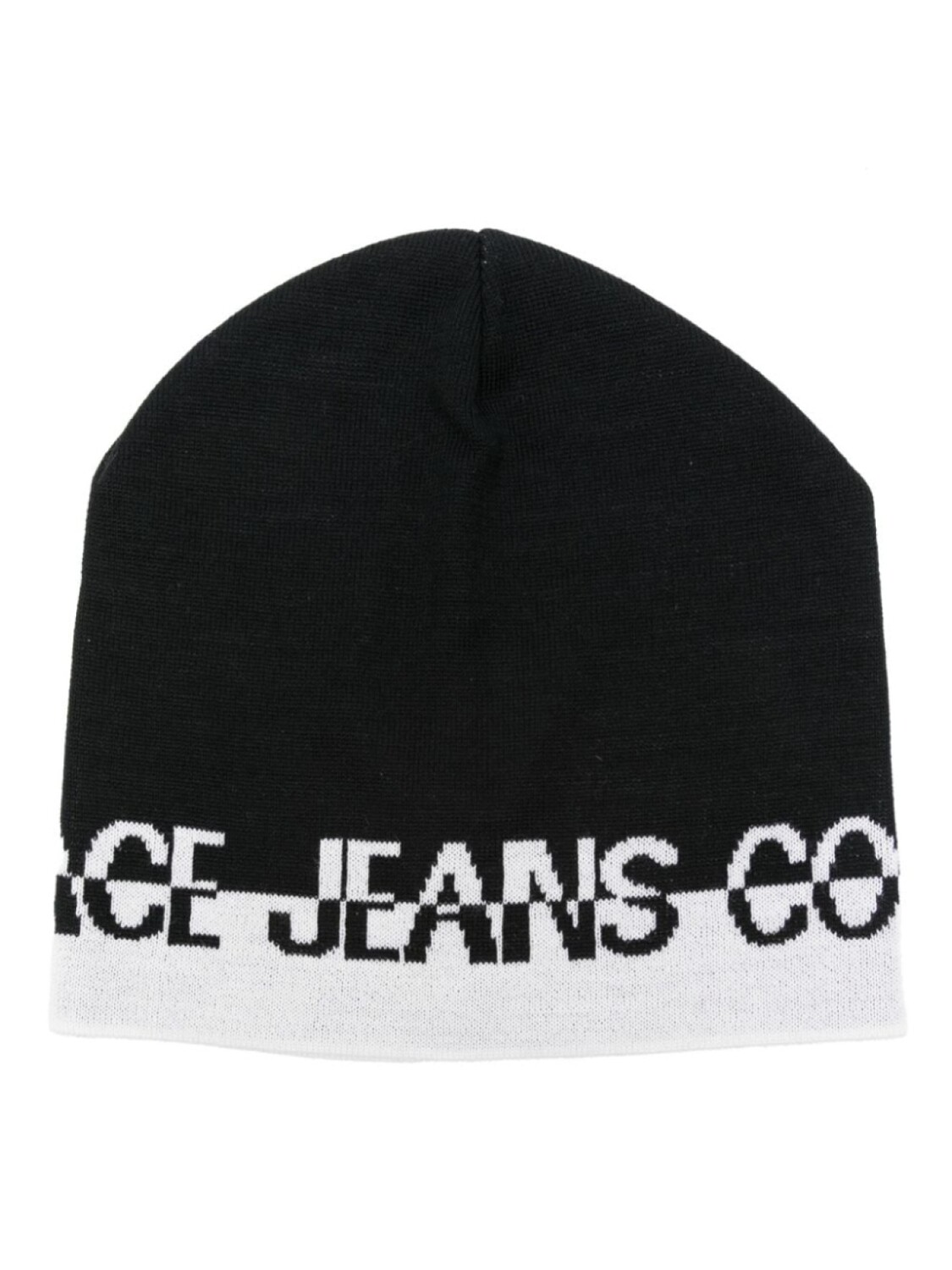 

Шапка бини с логотипом Versace Jeans Couture, черный