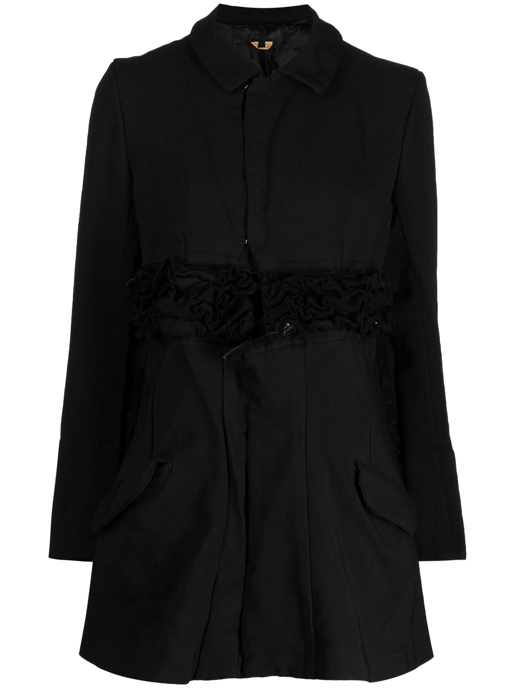 

Рваная куртка - бомбер с оборками Comme Des Garçons Comme Des Garçons, черный