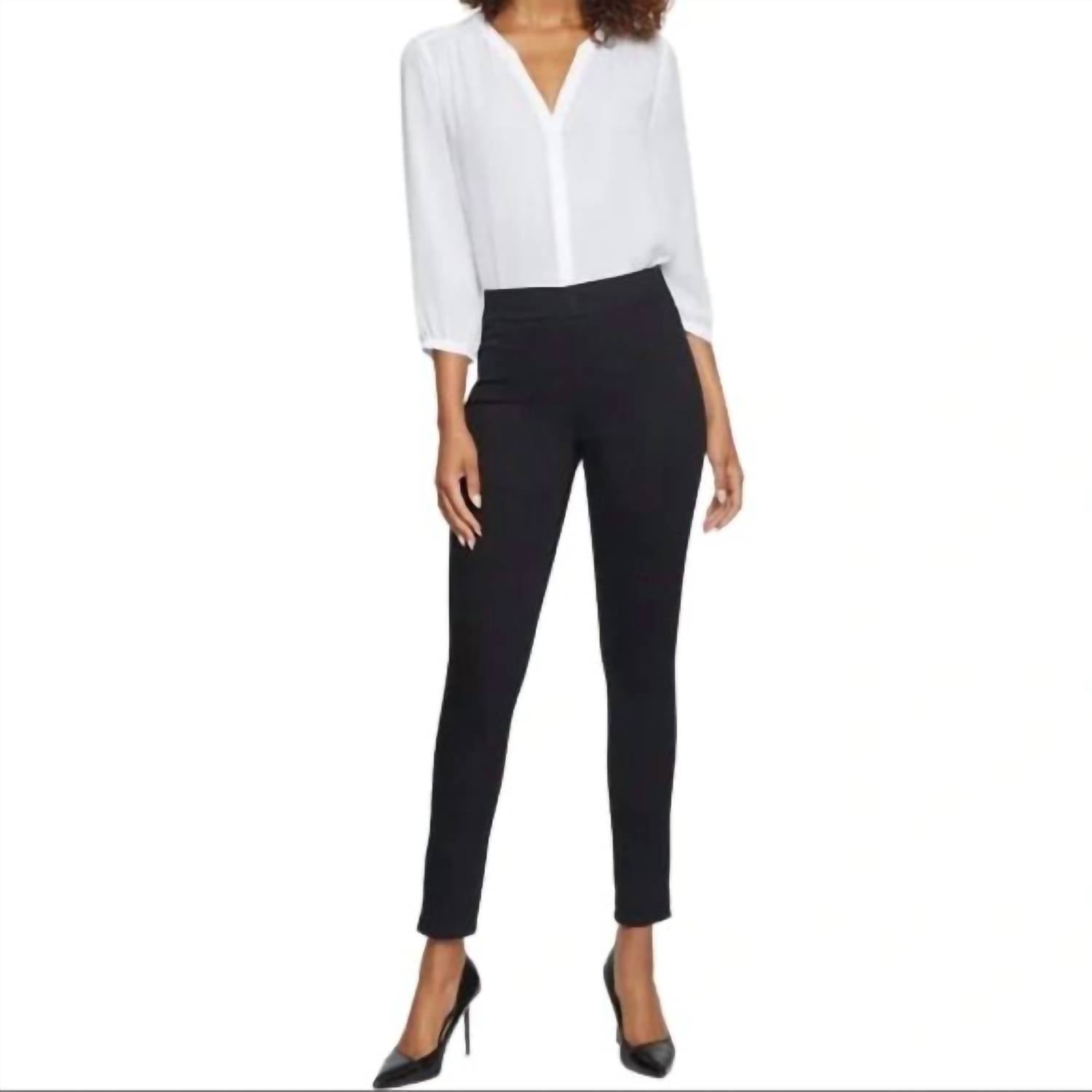 

Леггинсы Poppy Pull-On Stretch Denim черного цвета NYDJ