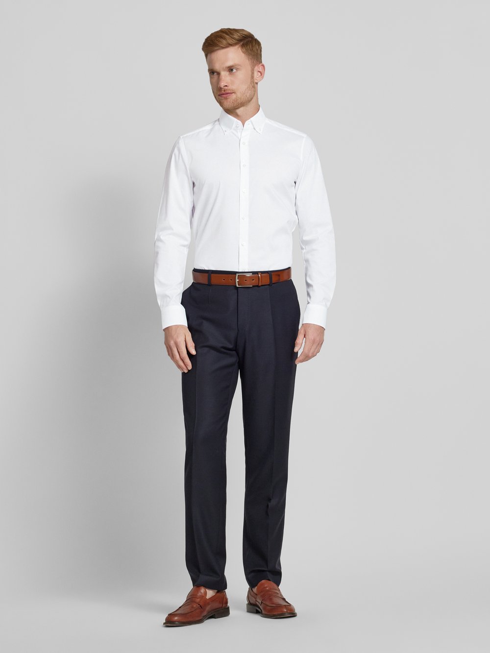 

Рубашка делового кроя Slim fit премиум-качества OLYMP Level Five, белый