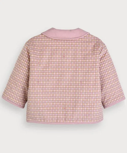 Детская куртка reversible quilted jacket moimoln розовая — фото 4