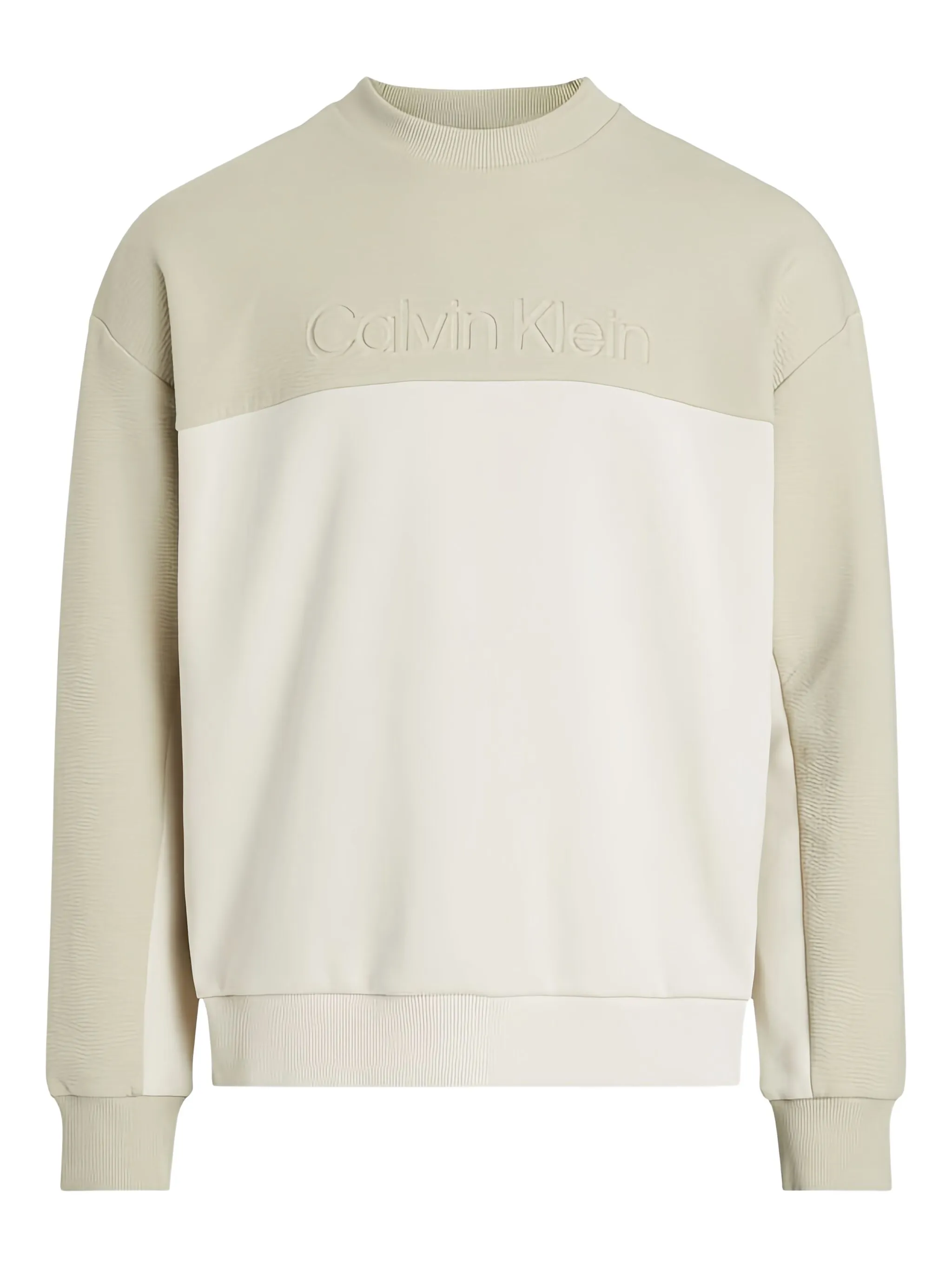 Толстовка в стиле колор-блок с логотипом Calvin Klein, зеленый — фото 2