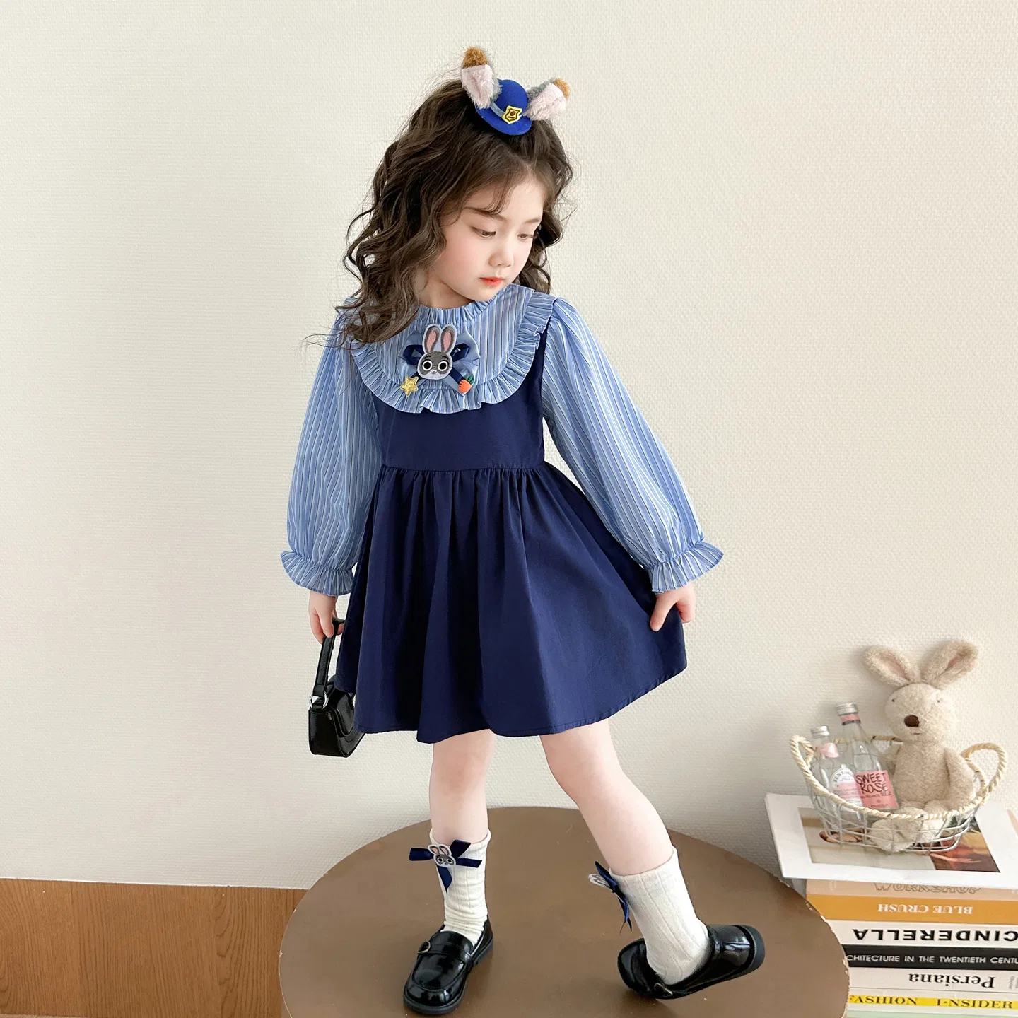 Платье детское Spring Fall Season Kids' Disney, Navy Blue Dress — фото 3