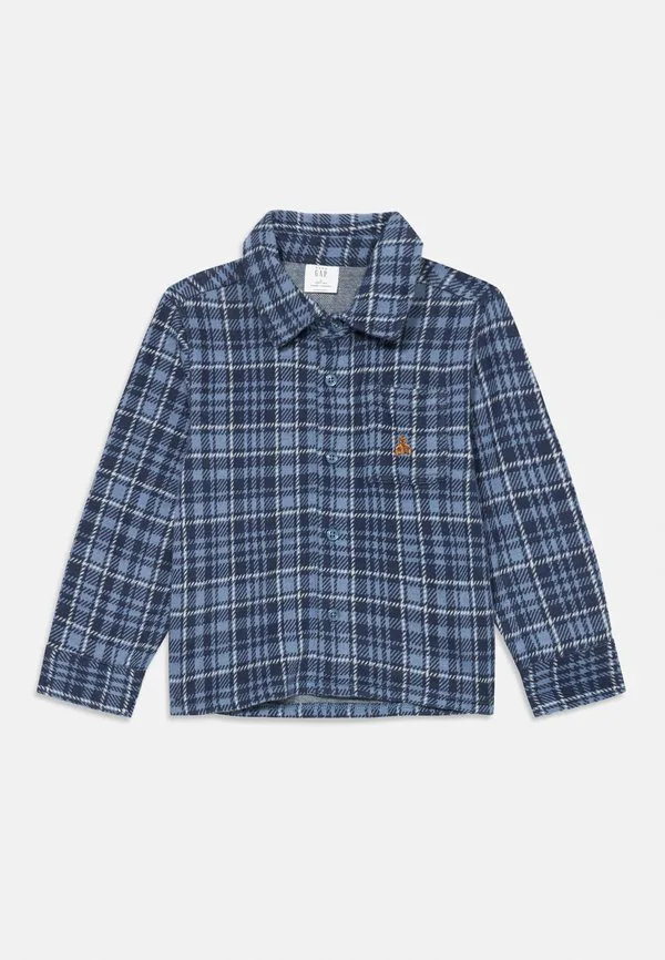 Рубашка в клетку на пуговицах для младенцев и малышей Gap, Blue Plaid — фото 2