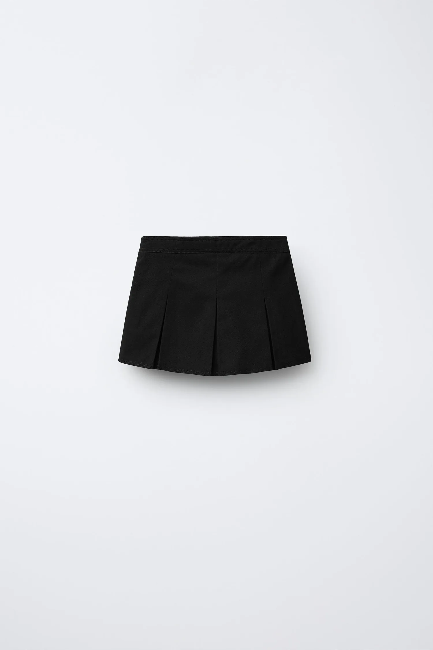 Юбка-шорты бермудская с карманом Zara, черный — фото 2