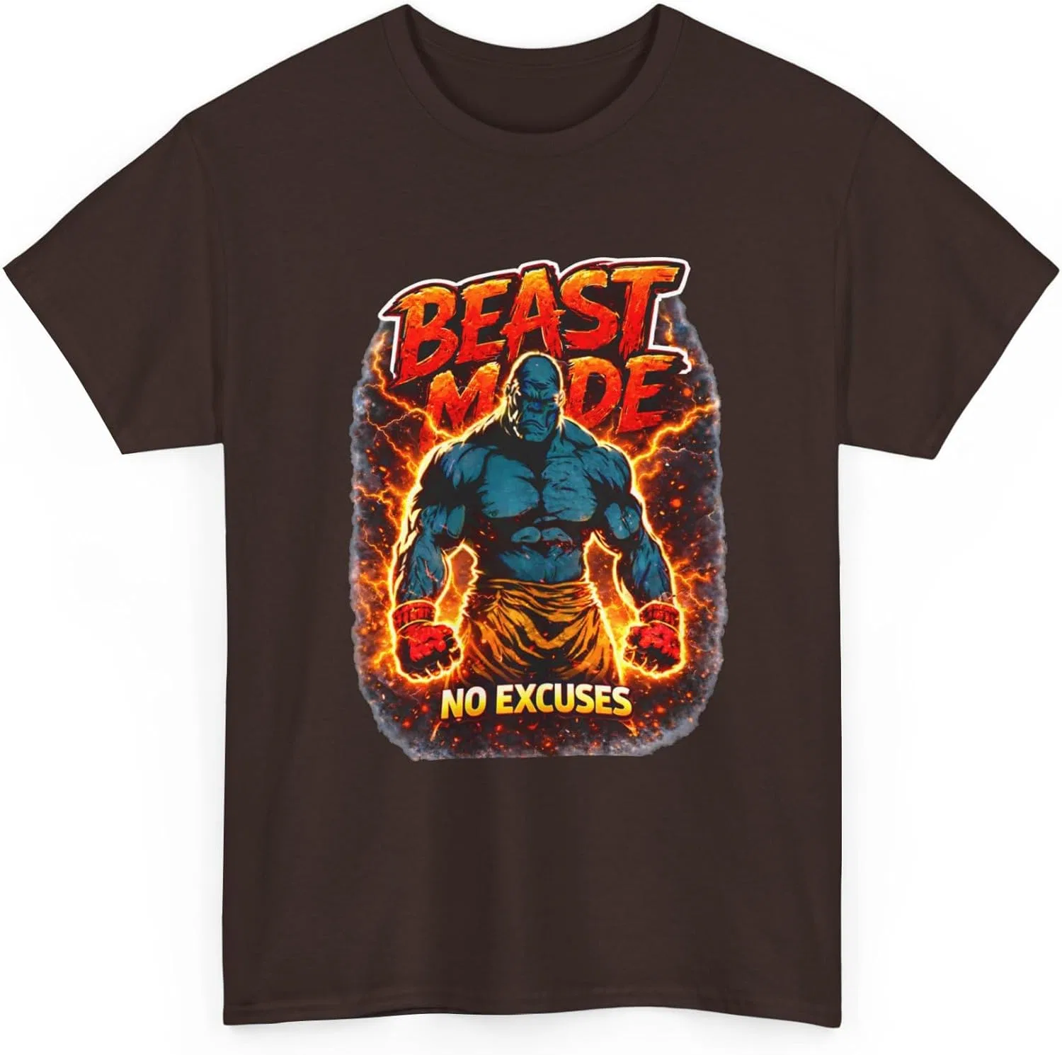 Футболка Beast Mode No Excuses, Dark Chocolate — фото 4