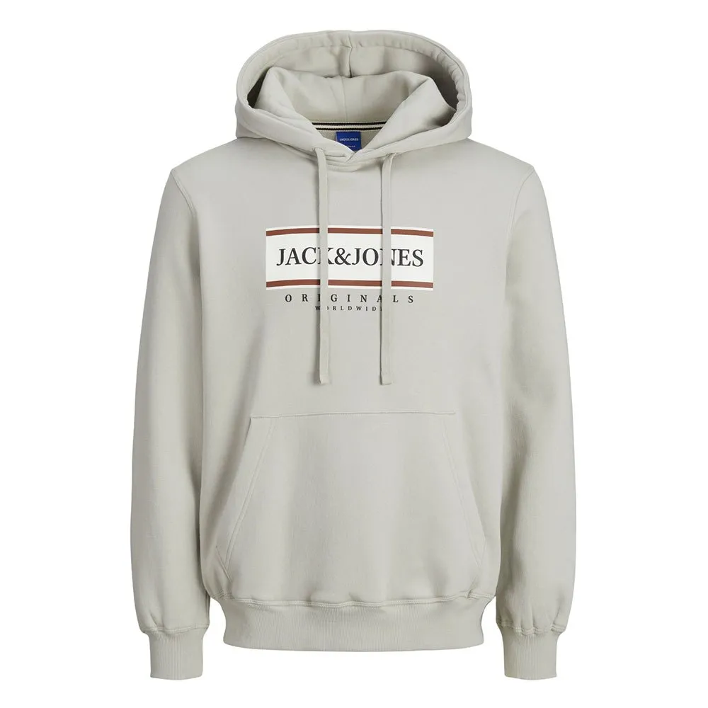 

Худи Jack & Jones Frederiksberg Box Plus Size, серый
