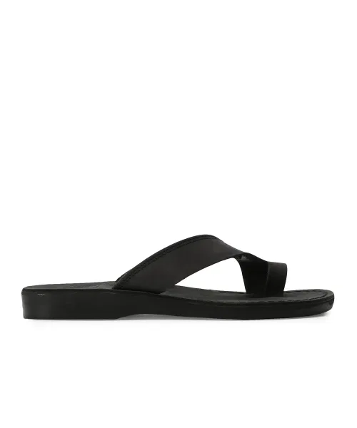 Унисекс сандалии из нубука Jerusalem Sandals ECHO чёрные — фото 4