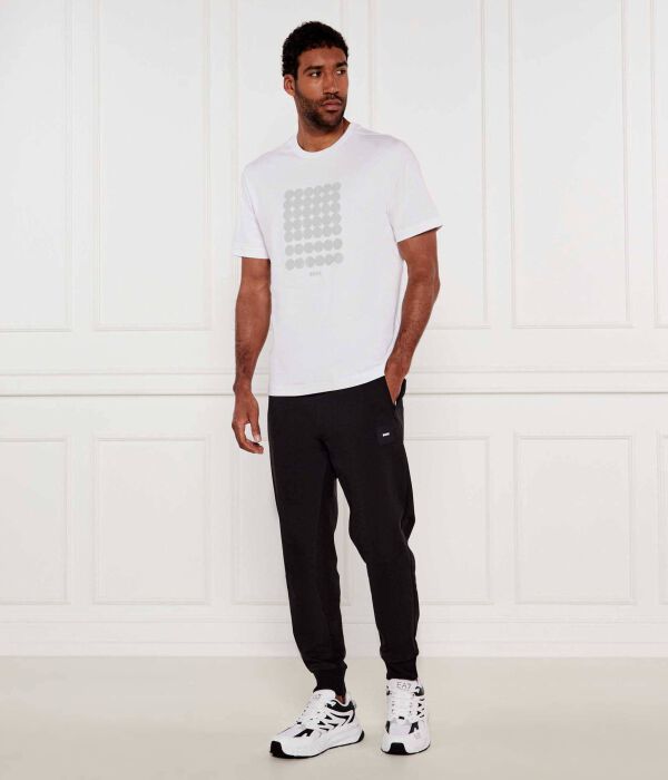 Футболка с принтом в полоску c Relaxed fit Boss Green, белый — фото 2