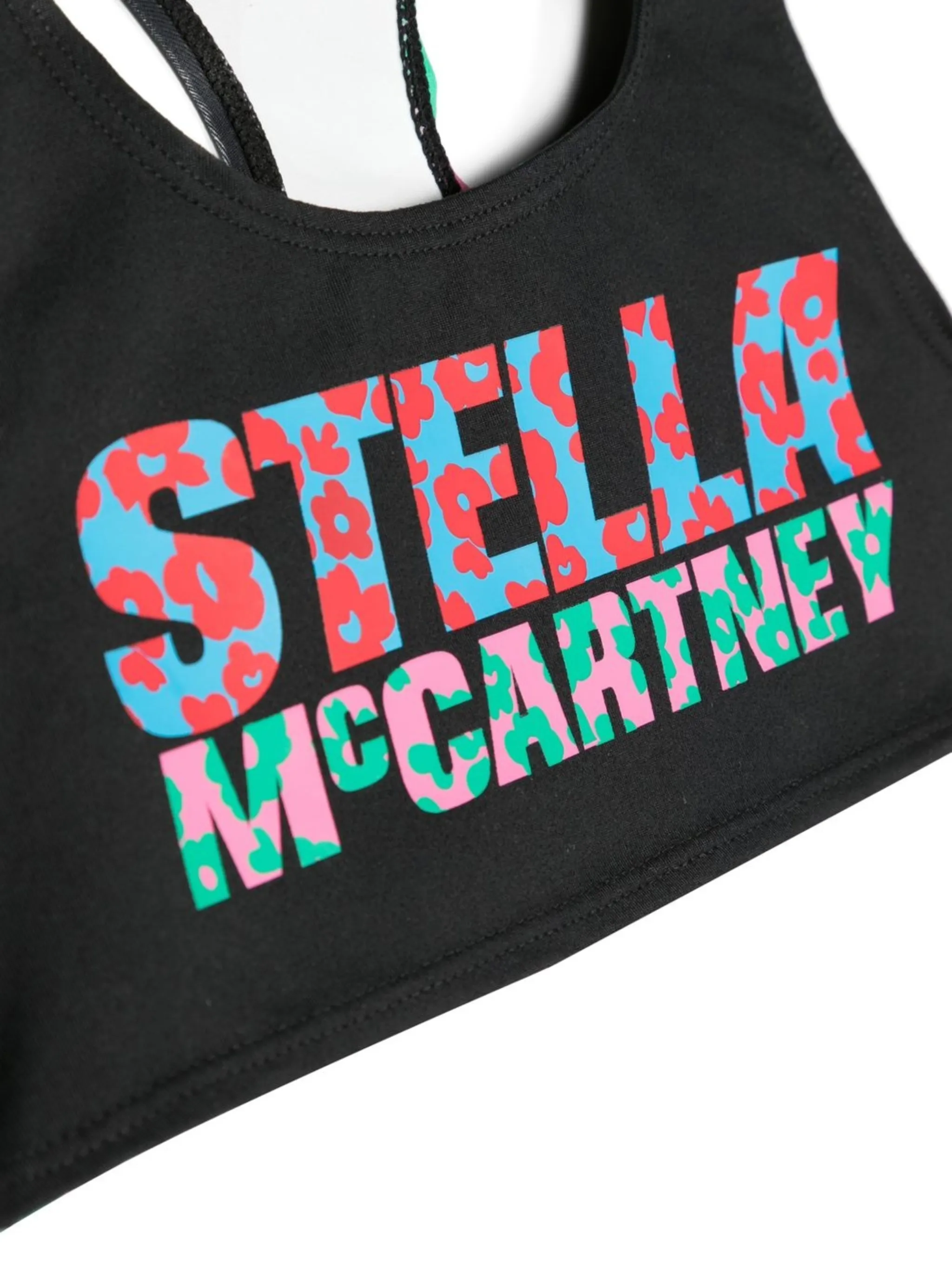 Укороченный топ с логотипом Stella Mccartney Kids, черный — фото 3