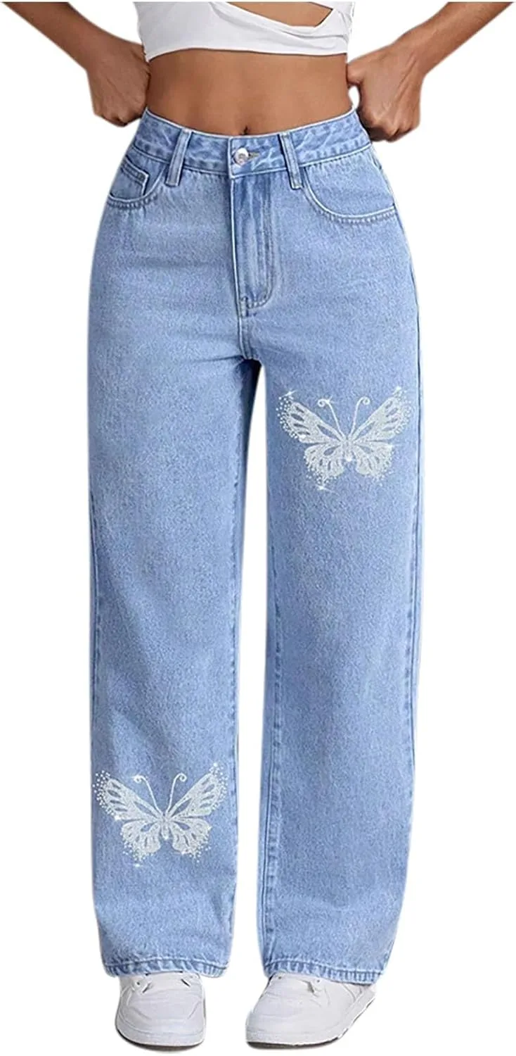 

Джинсы Vintage Pearl Decor Straight Leg для женщин HGps8w