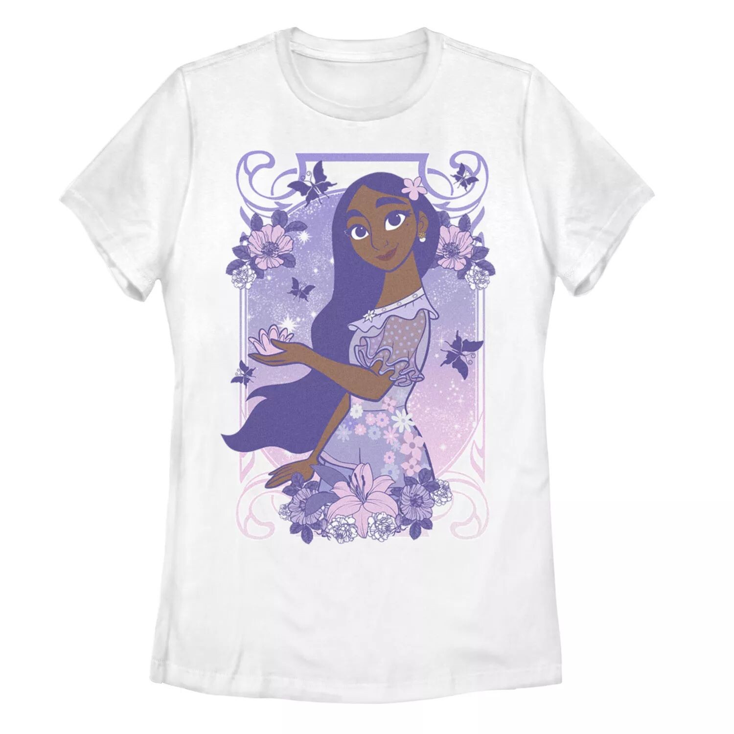 

Фиолетовая футболка с портретом Encanto Isabela Juniors от Disney Licensed Character, Фиолетовый, Фиолетовая футболка с портретом Encanto Isabela Juniors от Disney Licensed Character