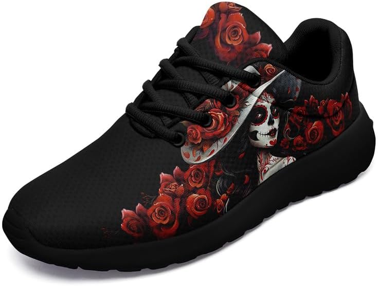 

Модные кроссовки с черепом для мужчин и женщин, розовые и черно-красные, повседневные, легкие, унисекс, для бега, тенниса и ходьбы Awsole