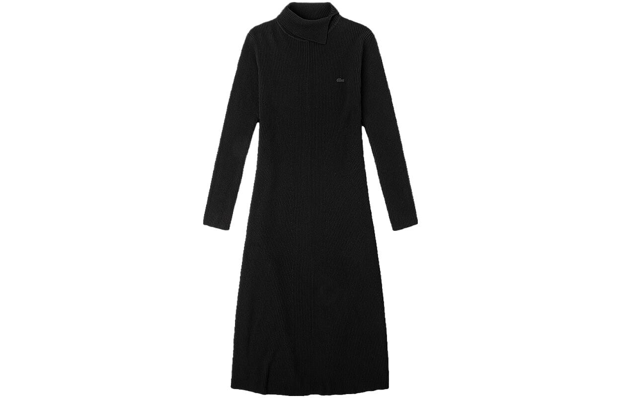 

LACOSTE Женское платье с длинными рукавами, цвет Black