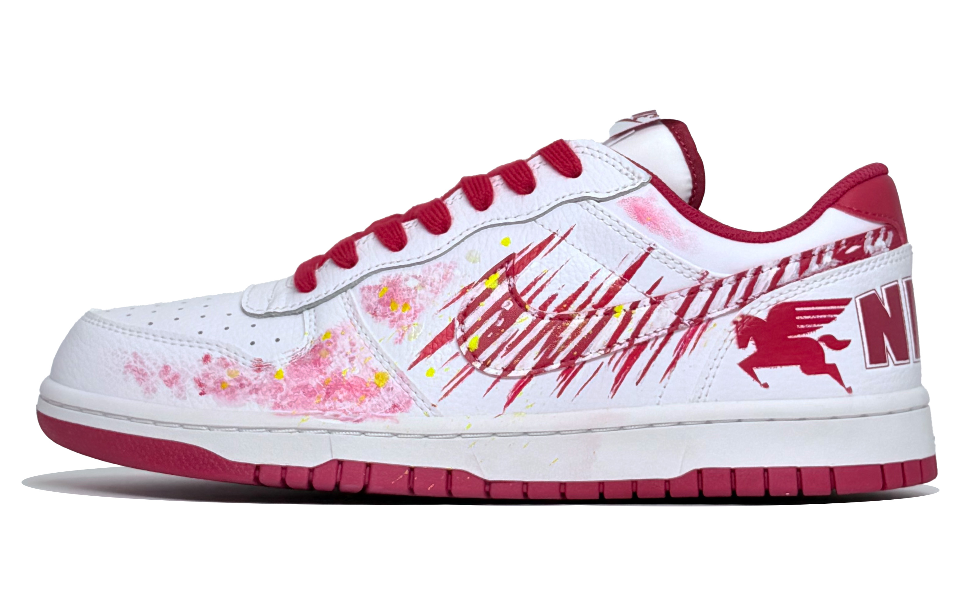 

Nike Кроссовки для скейтбординга мужские Big Abrasion Resistant Breathable Low top белые красные
