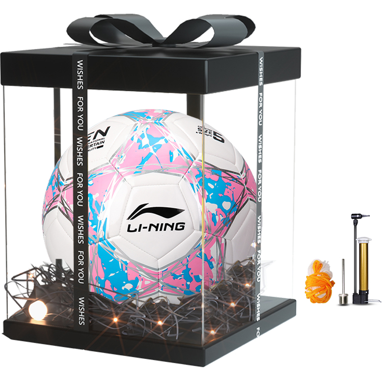 

LINING Размер 35 560 мм, № 4, 635 660 мм; размер 5, 685 690 мм футбольный мяч TPU детский белый светло-голубой розовый