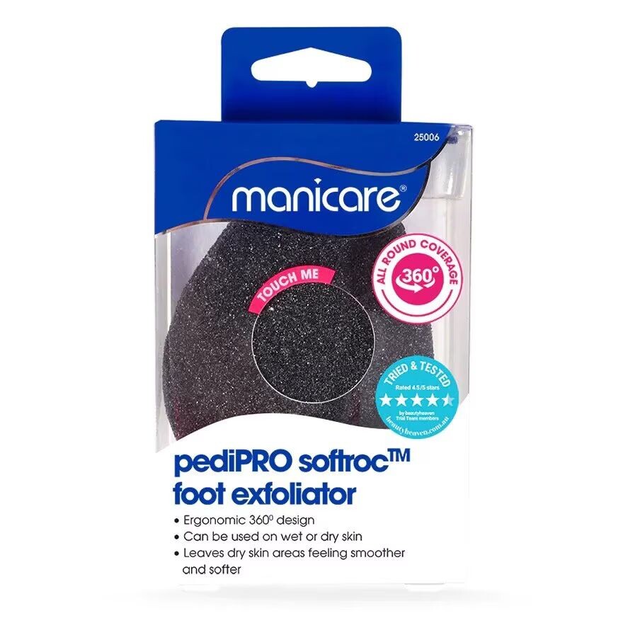 

Manicare Pedipro Soft Roc Отшелушивающее средство для ног 1 шт, Black
