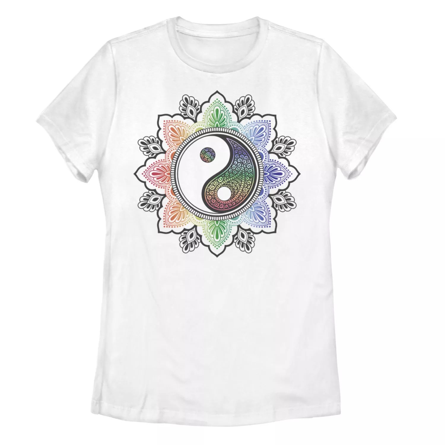 

Футболка с геометрическим рисунком Henna Yin Yang Chakra для юниоров, белый