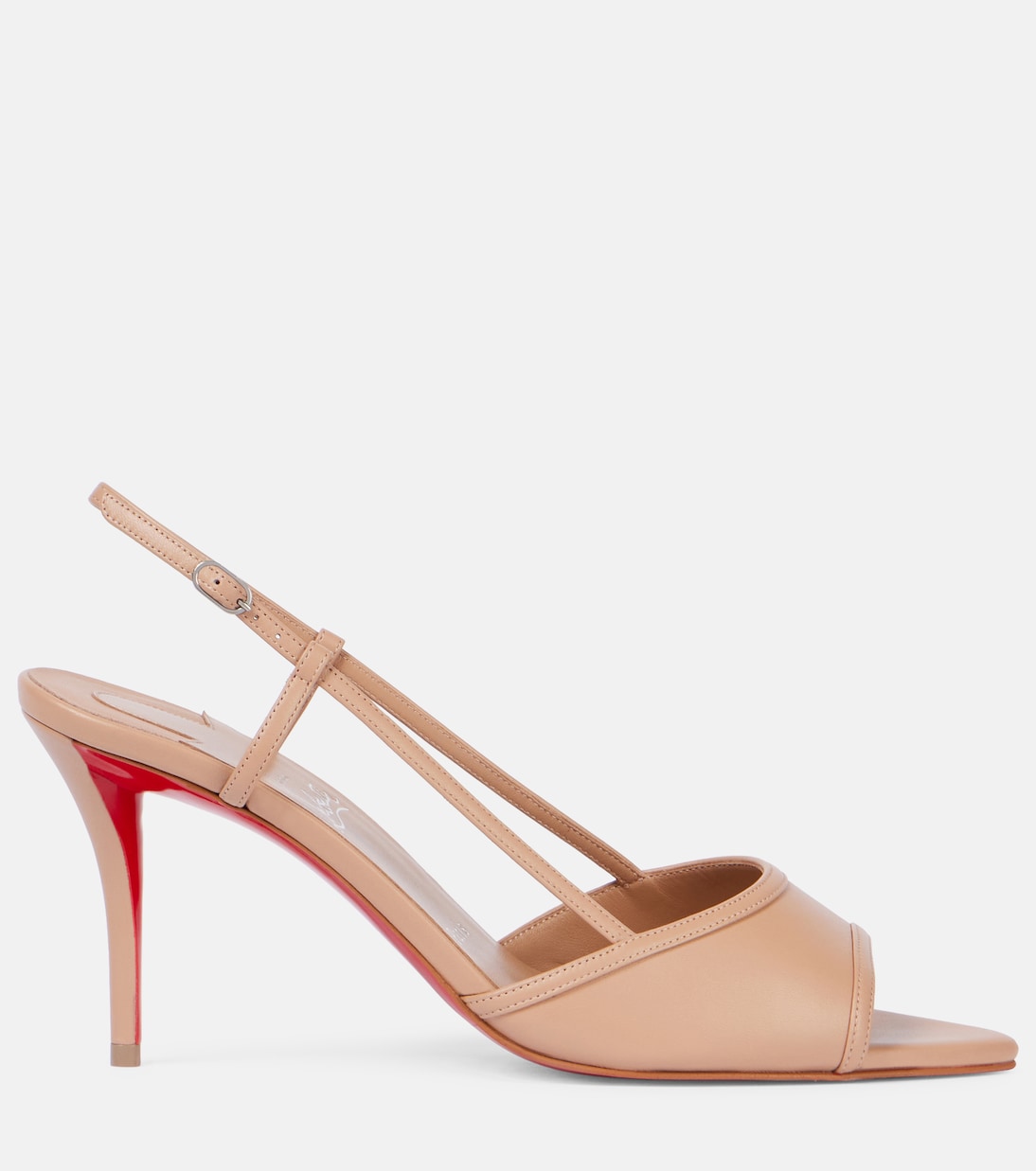 Туфли Miss Z 80 на шпильке с ремешком из лаковой кожи Christian Louboutin, Blush/Lin Blush — фото 4