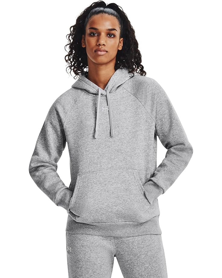 

Худи Under Armour Rival Fleece Hoodie, цвет Mod Gray Light Heather/White