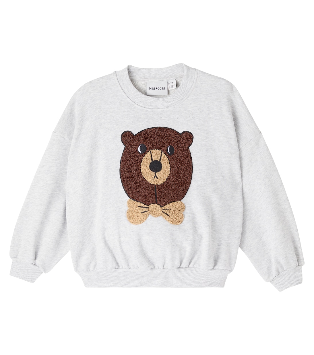 

Толстовка из хлопкового джерси с медведем Mini Rodini, Grey Melange