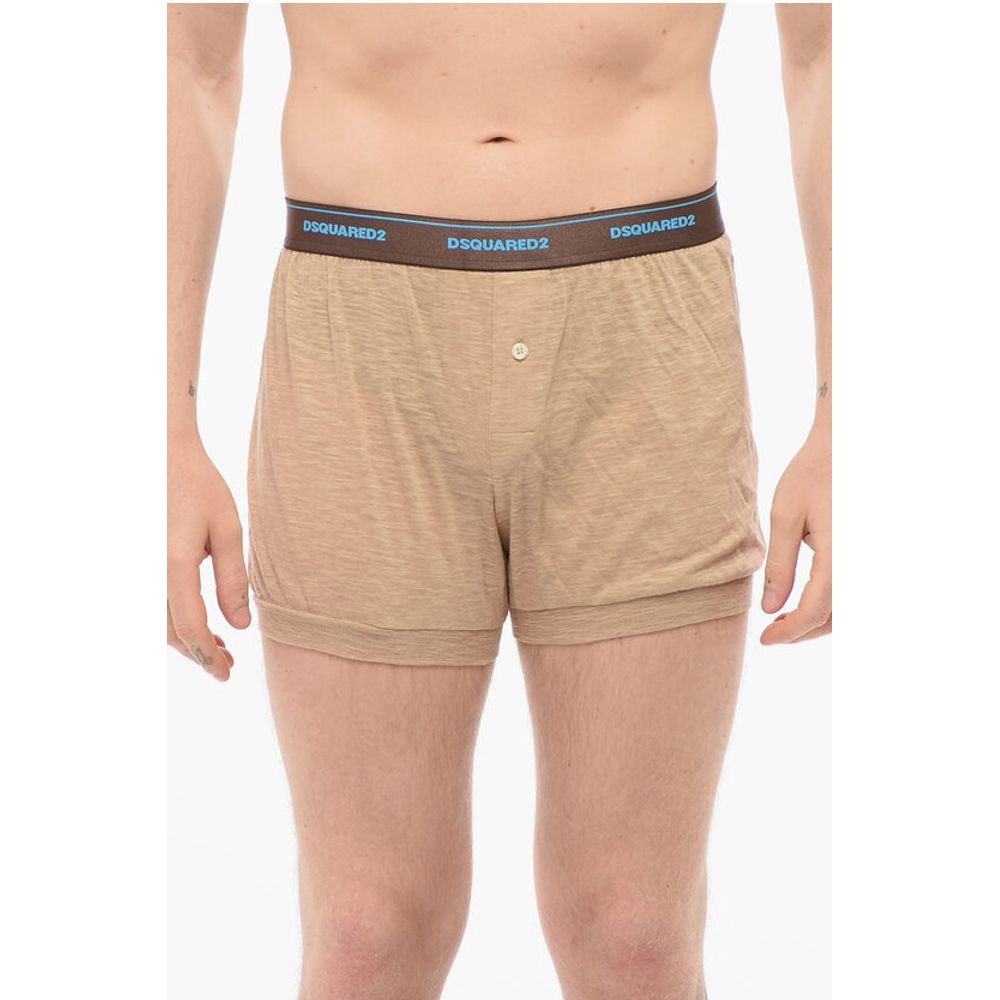 

Боксеры TRUNK из хлопка с логотипом на поясе Dsquared2, коричневый