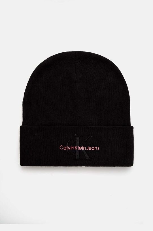 

Хлопковая шапка Calvin Klein Jeans, черный