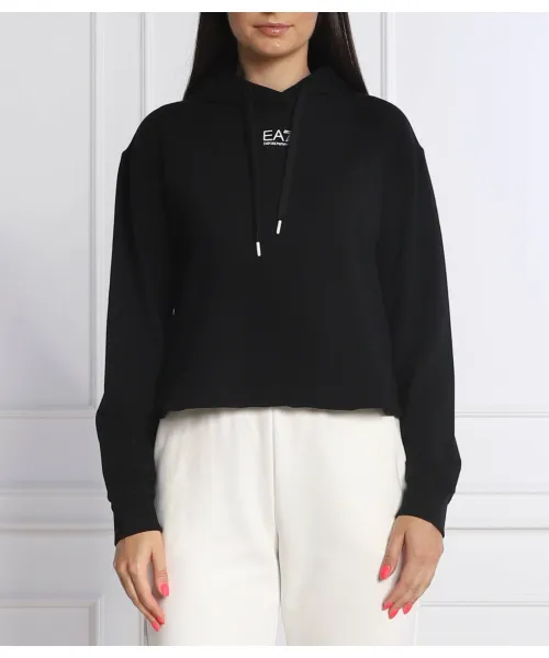 

Толстовка Cropped fit Ea7, черный