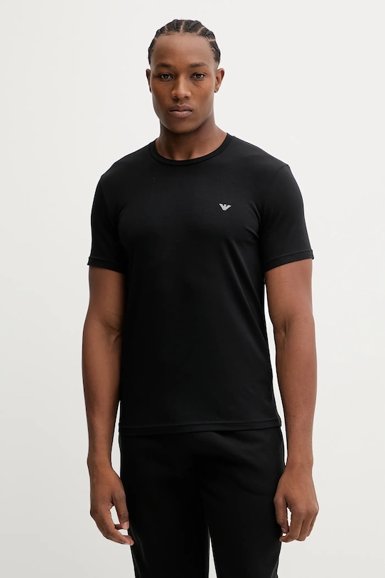 

Футболки для отдыха, упаковка 2 шт. Emporio Armani Underwear, черный