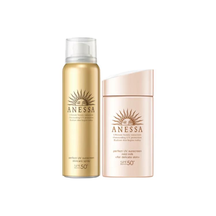 Набор косметики Anessa: солнцезащитный спрей SPF50+, 60 мл+ солнцезащитный крем, 60 г — фото 3
