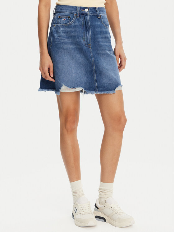 

Юбка джинсовая Mom fit DW0DW20135 Tommy Jeans, синий