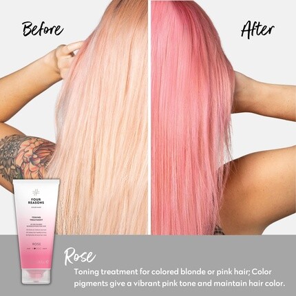 Four Reasons Color Mask Розово-розовый тонизирующий кондиционер для нанесения цвета, 6,76 жидких унций — фото 2