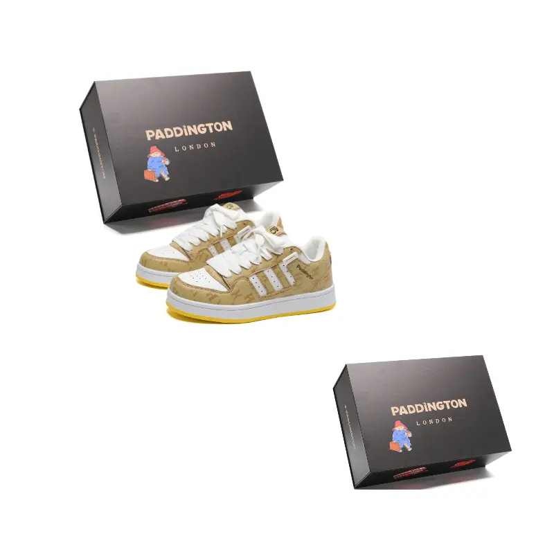 

Paddington Bears Износостойкие и легкие низкие скейтерские кроссовки унисекс белый хаки, цвет White Khaki