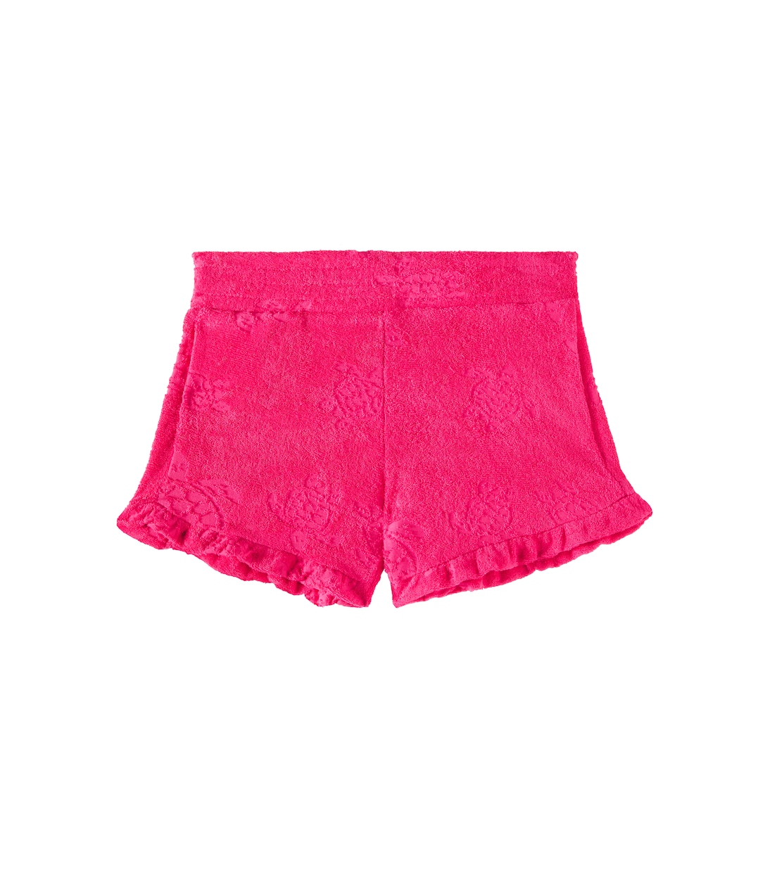 

Жаккардовые шорты из махрового хлопка с рюшами Vilebrequin Kids, Groseille