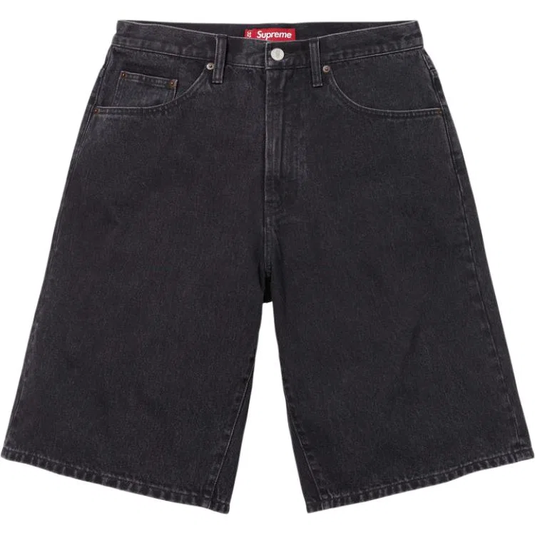 Шорты джинсовые свободные Supreme Black